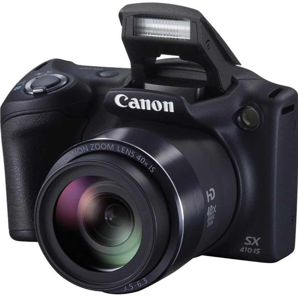Canon PowerShot Black Digital Camera with Built-in Flash and Ergonomic Design
